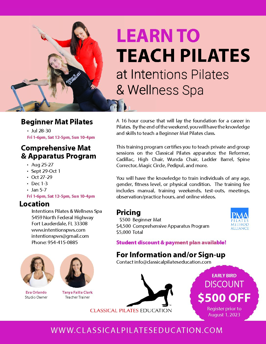 Intentions Pilates & Wellness Spa Fort Lauderdale, FL​