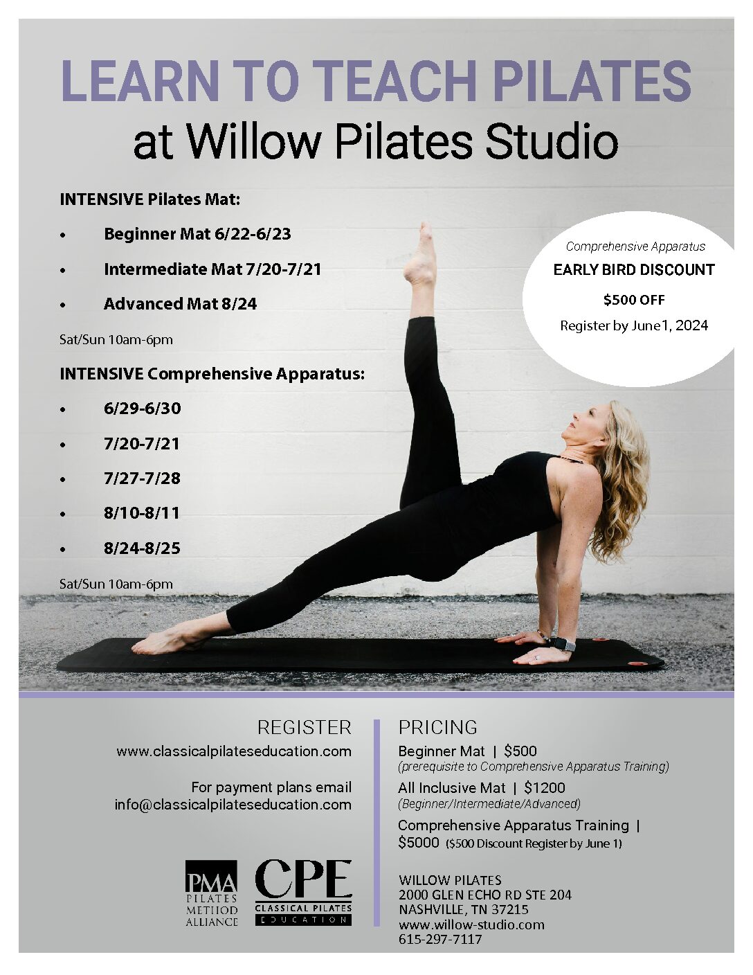 Willow Pilates in Nashville, TN​