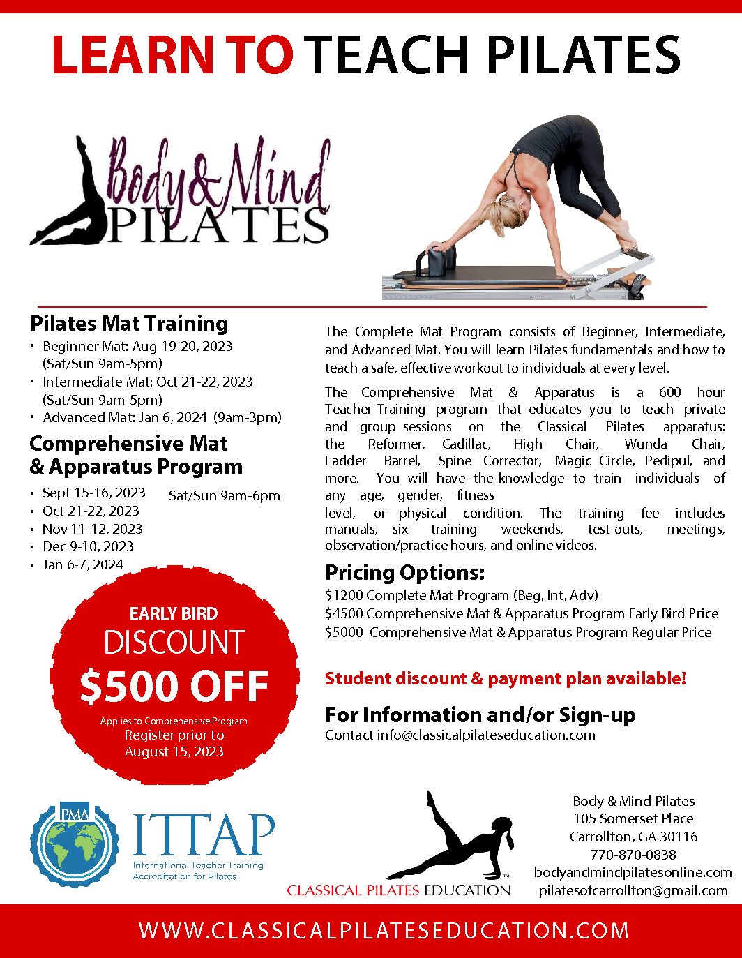 Body & Mind Pilates, Carrollton, GA​