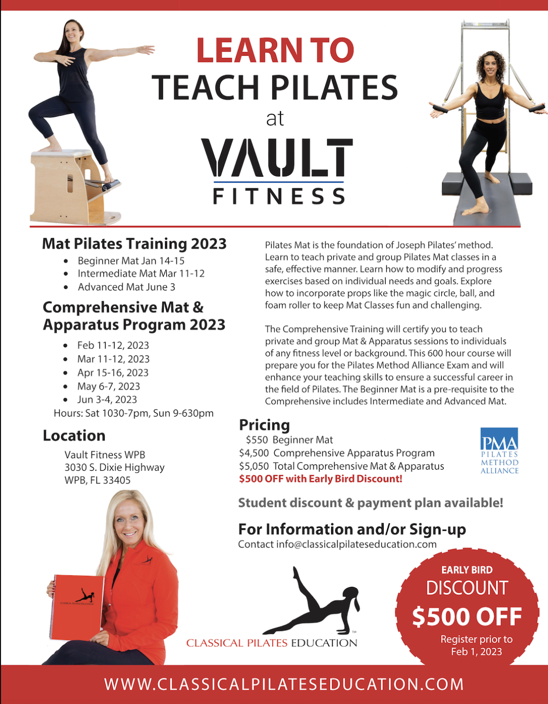 Vault Fitness in Boca, FL – Classical Pilates Education