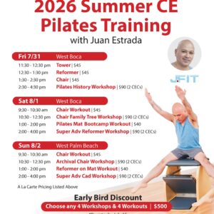 Summer Continuing Education Pilates Training
